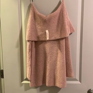 Off the shoulder long sleeve sweater dress